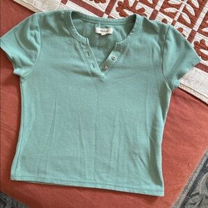 Madewell Short Sleeve Henley Top XS